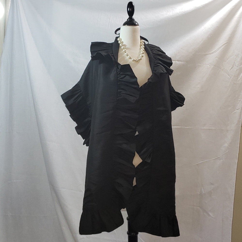 Adieanna Papell black cocktail time shawl